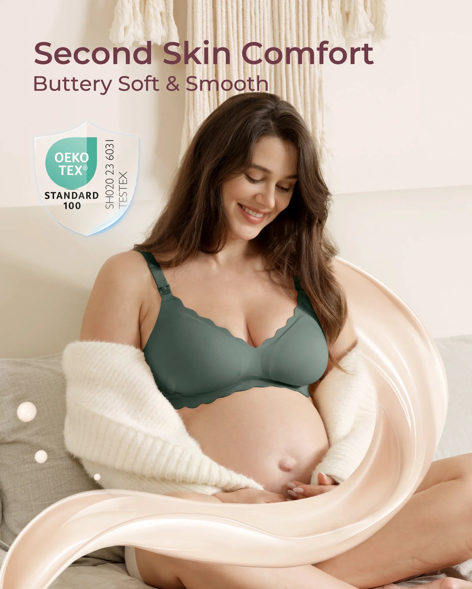 Elara Seamless Wirefree Maternity Nursing Bra