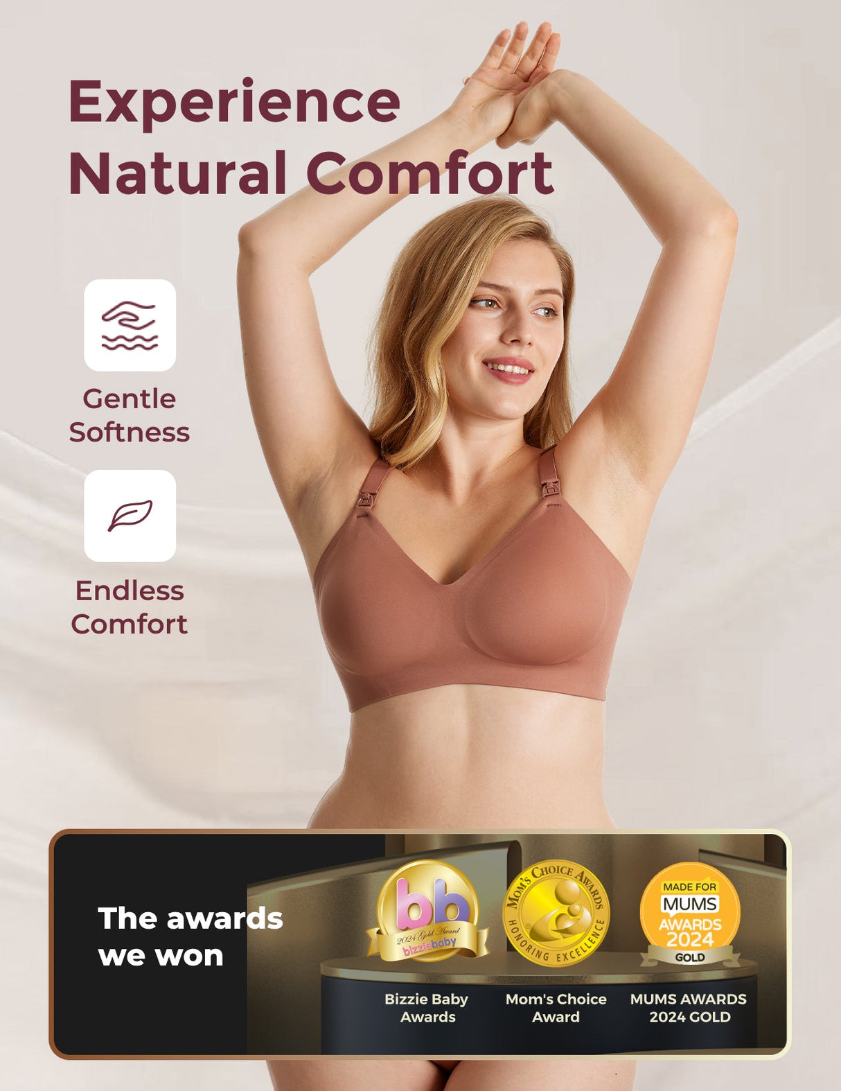 Amelia Seamless Maternity Nursing Support Bra