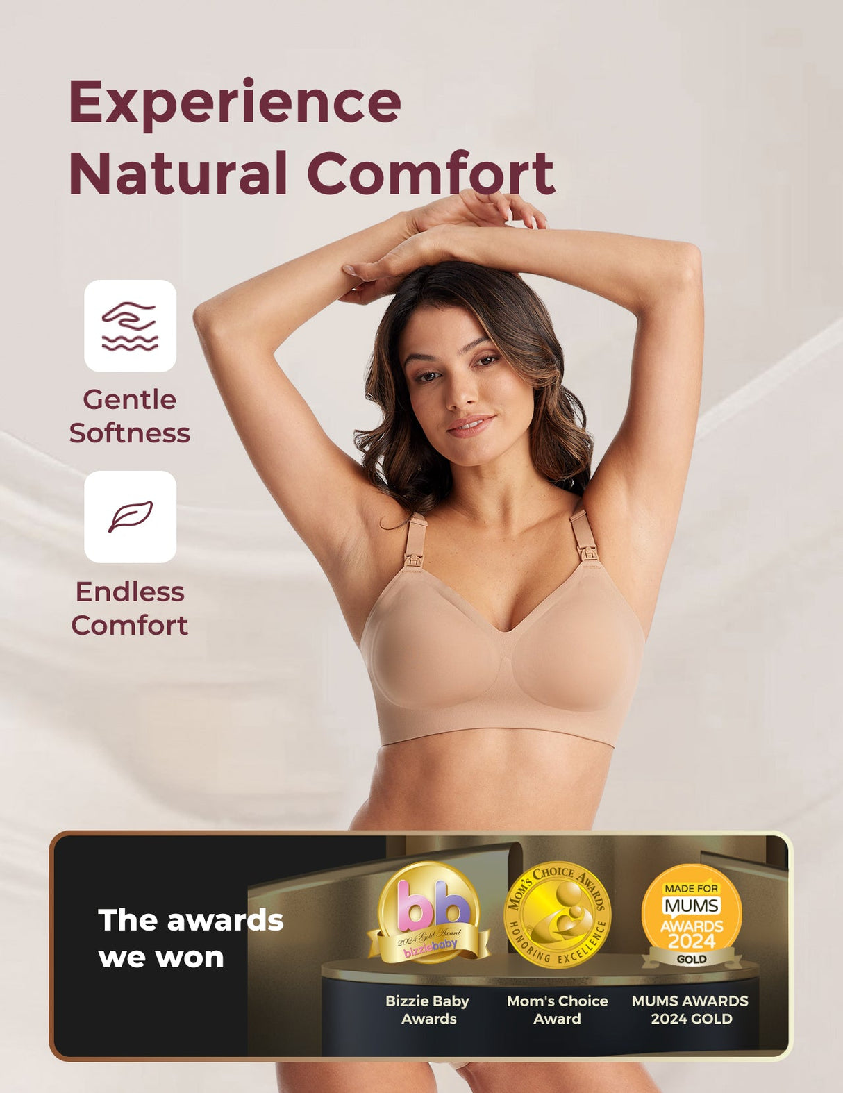 Amelia Seamless Maternity Nursing Support Bra