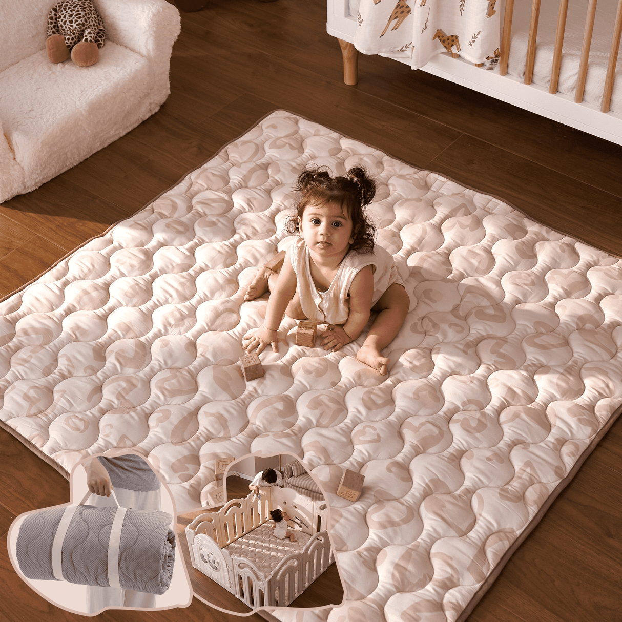 Luna Portable Baby Full Playmat Set for Playtime