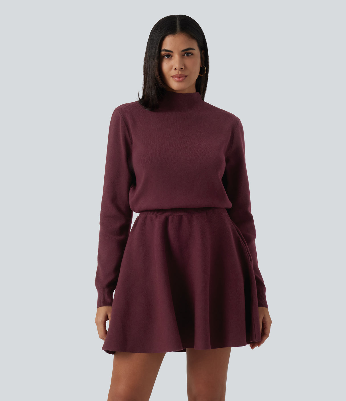 Mock Neck Sweater Dress