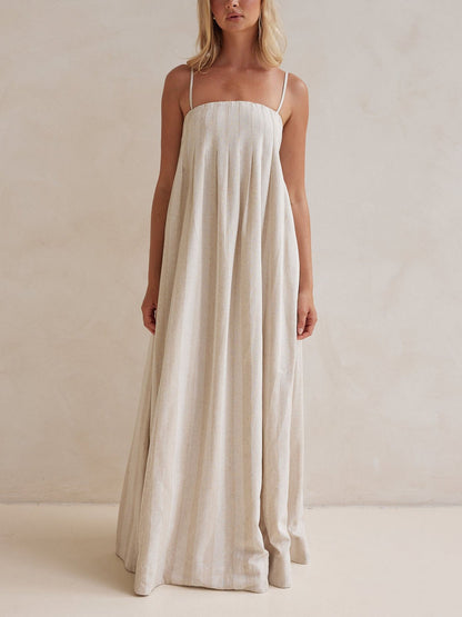 Striped Halter Maxi Dress