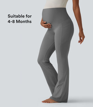 Super High Waisted Flare Yoga Maternity Leggings