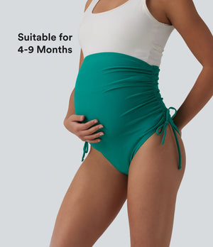 Super High Waisted Maternity Bikini Bottom Swimsuit