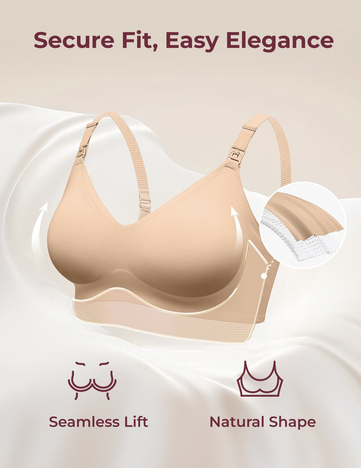 Amelia Seamless Maternity Nursing Support Bra