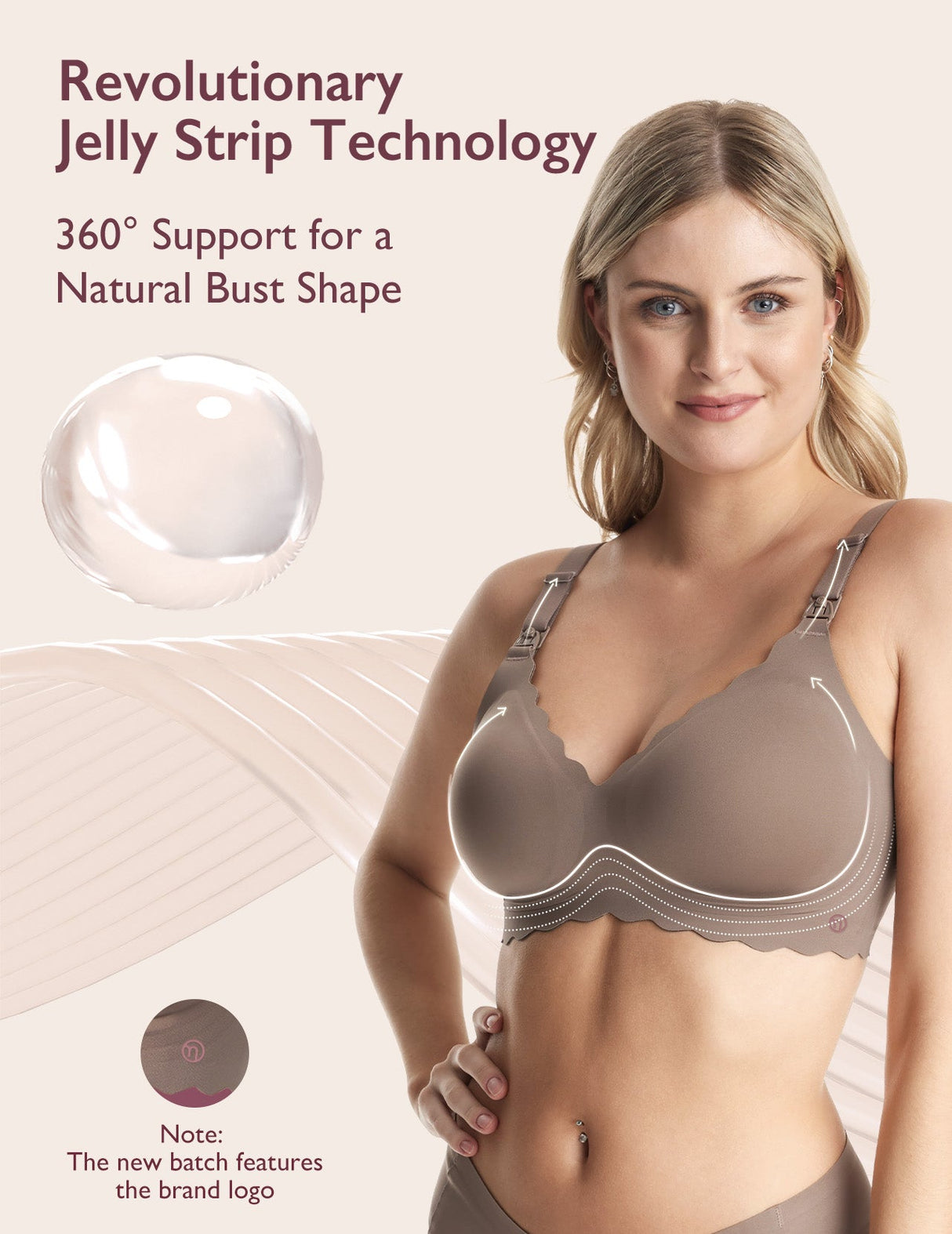 Elara Seamless Wirefree Nursing Pumping Support Bra