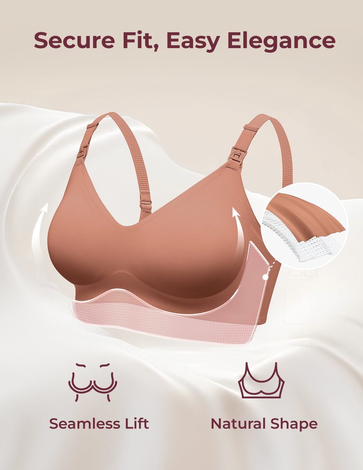 Amelia Seamless Maternity Nursing Support Bra