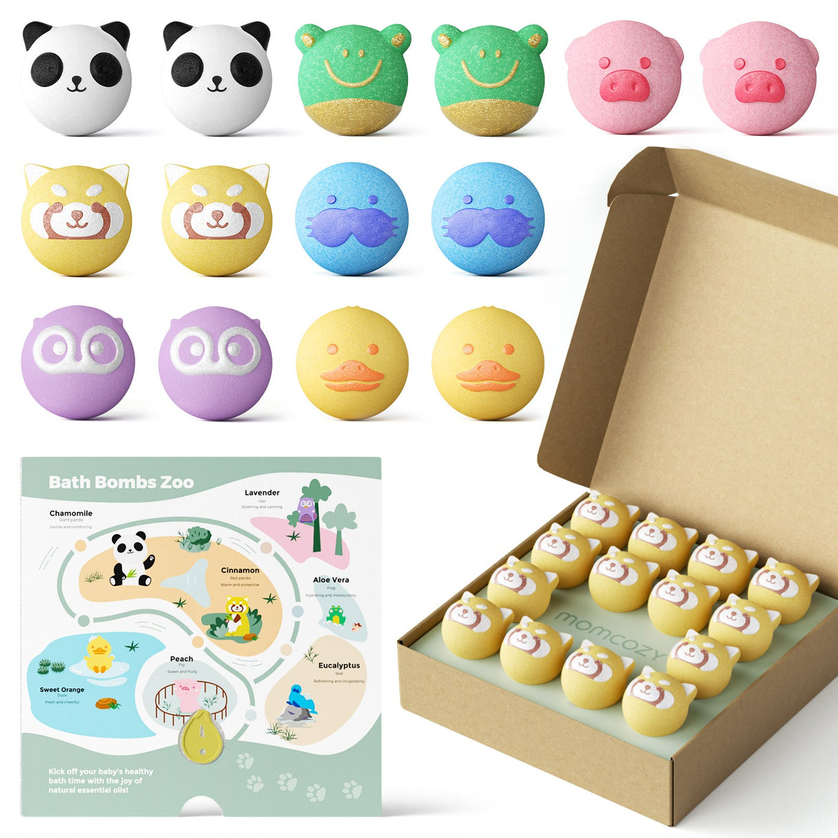 Sophia Animal Shape Bath Bombs Gift Set for Kids & Spa Relaxation