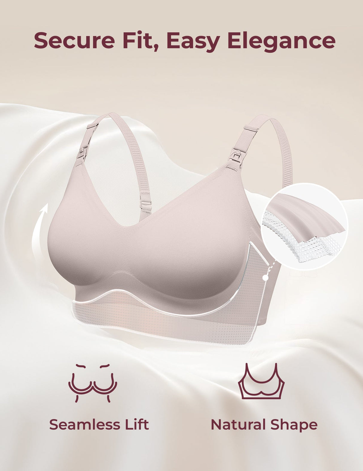 Amelia Seamless Maternity Nursing Support Bra
