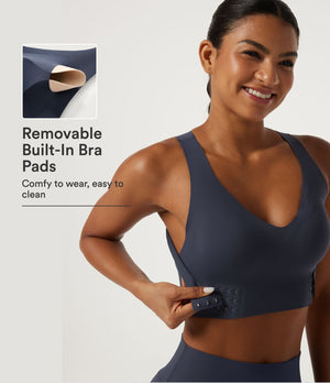 Light Support V-Neck Quick Dry Running Sports Bra