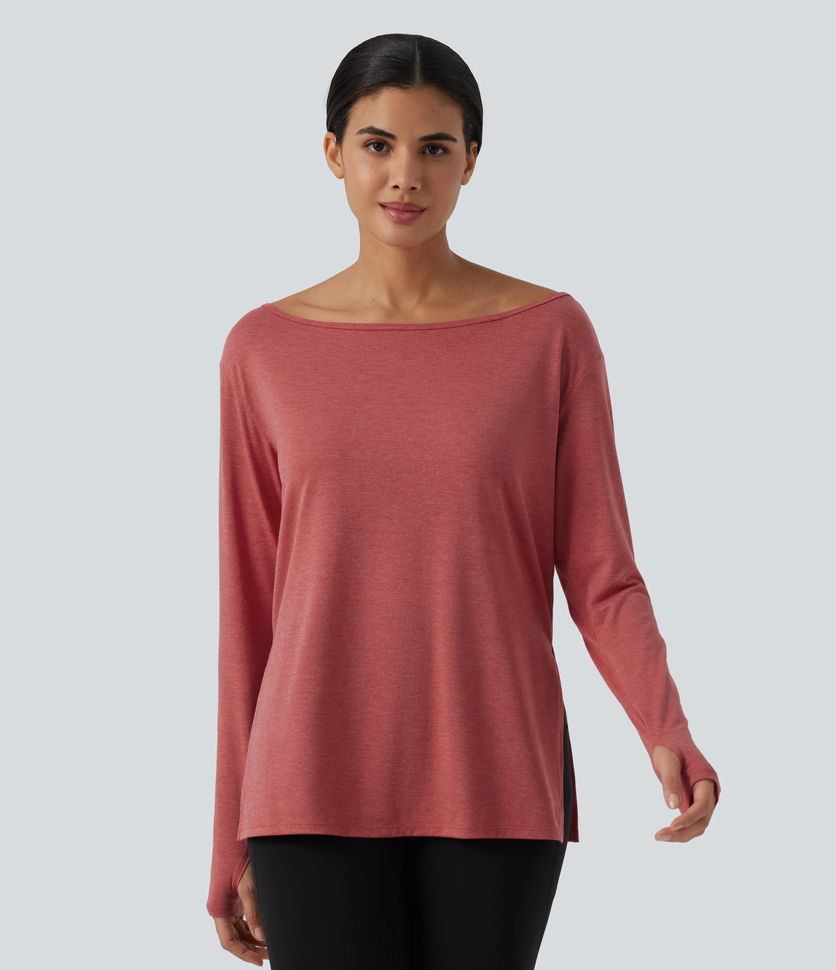 Boat Neck Yoga Sweatshirt