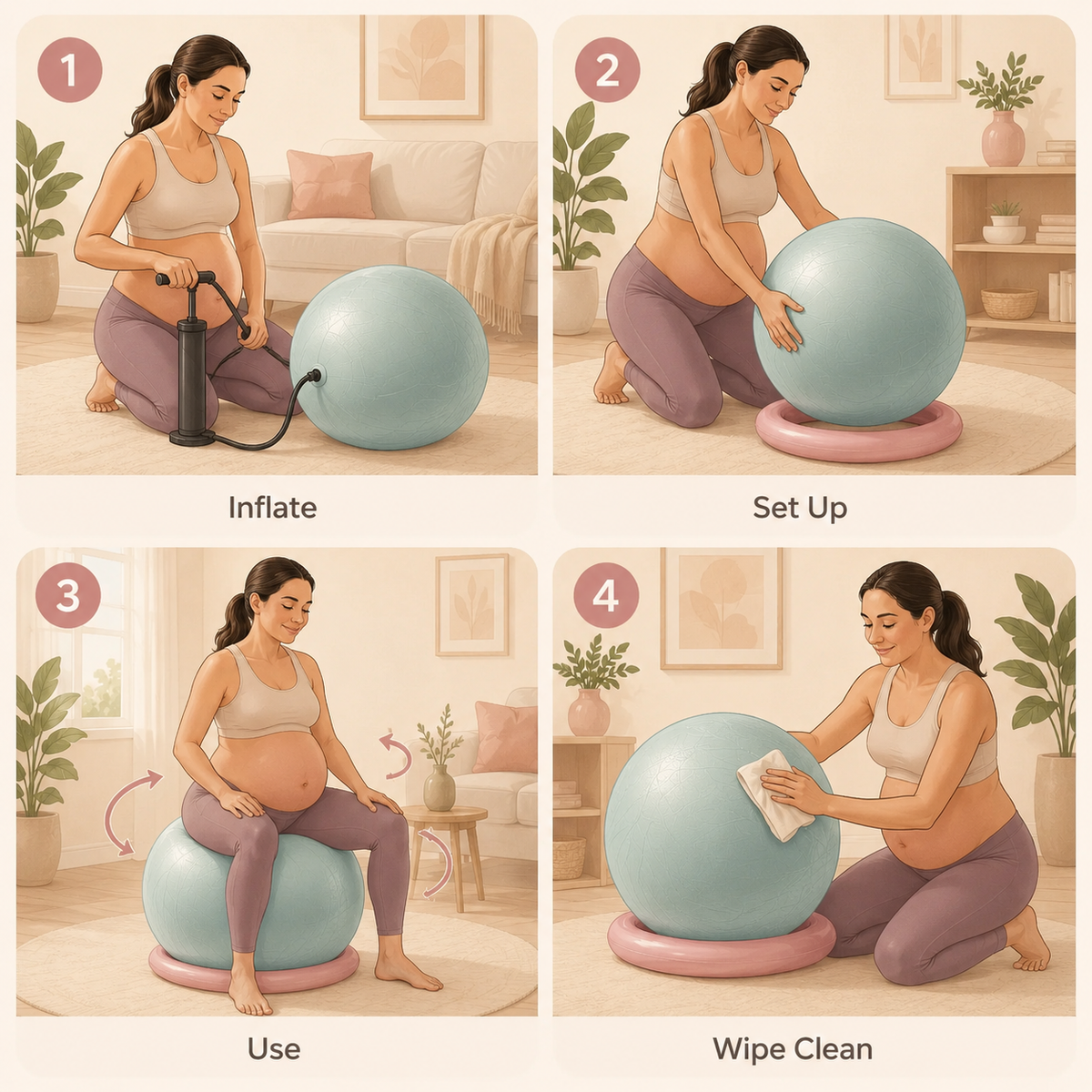 Sophia Pregnancy Maternity Birthing Ball Set