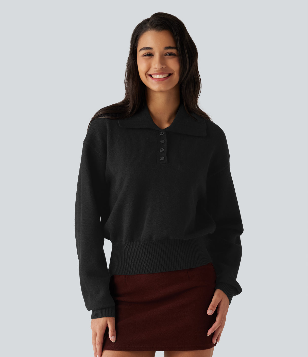 Collared Half Zip Sweater