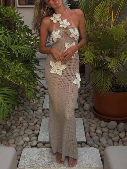 Floral Crochet Maxi Dress