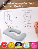 Poma U-Shape Pregnancy Pillow – Plush Maternity Body Pillow for Pregnant Women