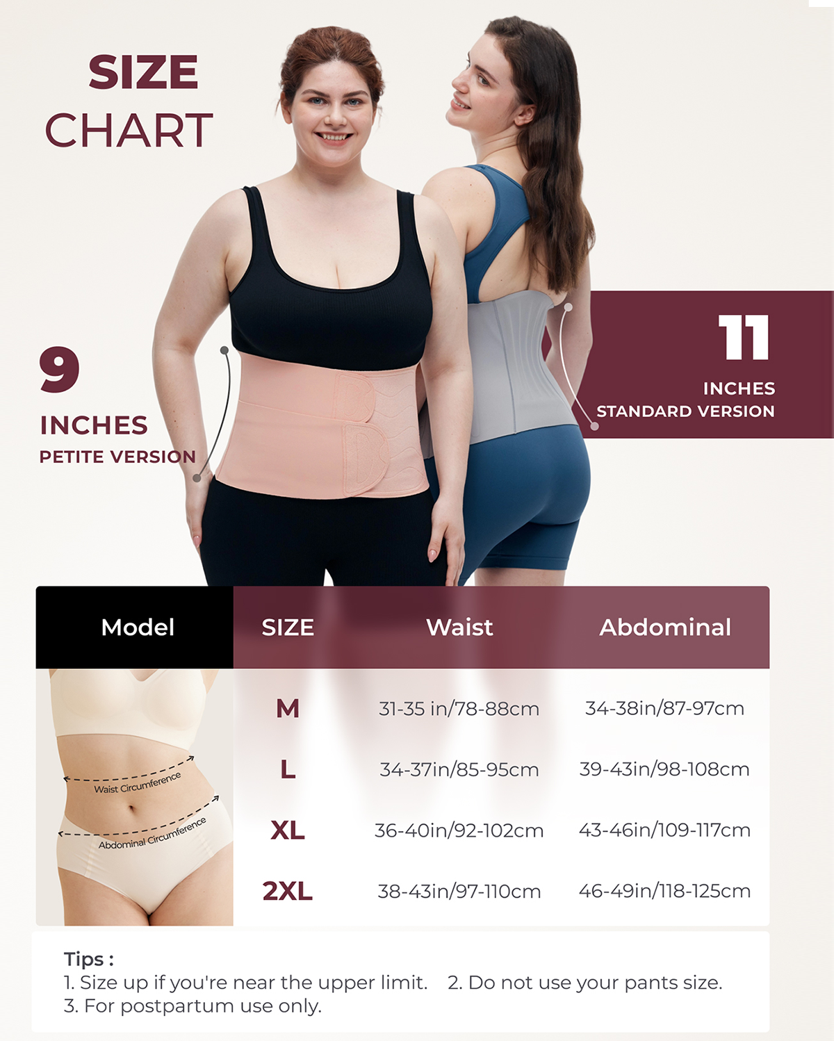 Jova Ergowrap Postpartum Back Support Belly Wrap Band