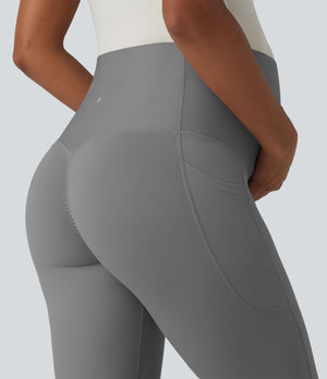 Super High Waisted Flare Yoga Maternity Leggings