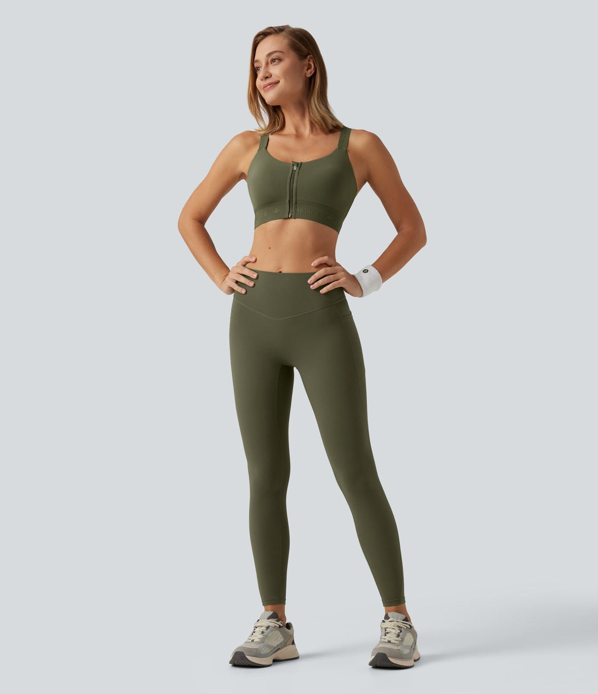 Medium Support U Neck Quick Dry Running Sports Bra
