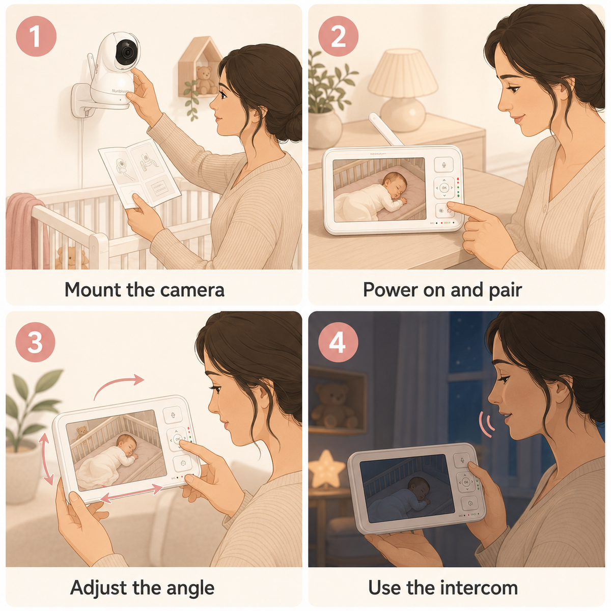 Olivia Full HD Baby Monitor Crib Camera