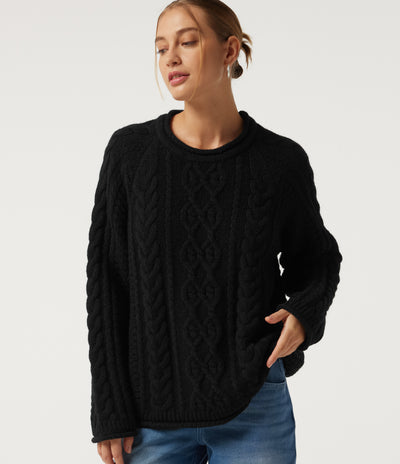 Rolled Hem Sweater