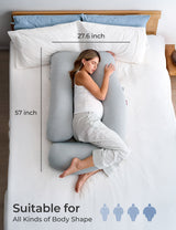 Poma U-Shape Pregnancy Pillow – Plush Maternity Body Pillow for Pregnant Women