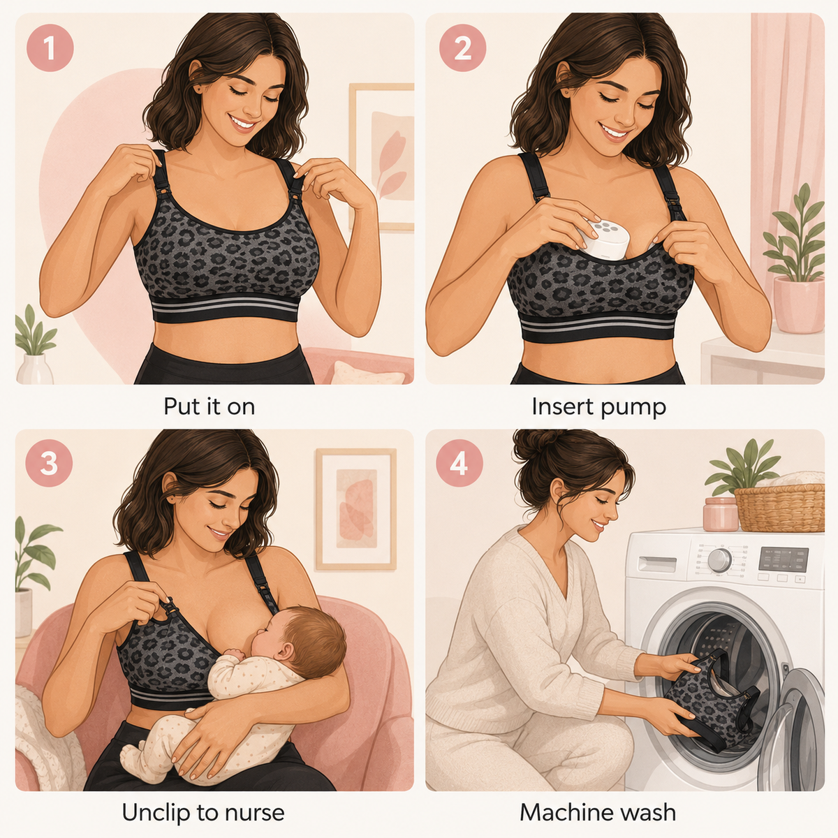Nora Wireless Seamless Maternity Nursing Bra