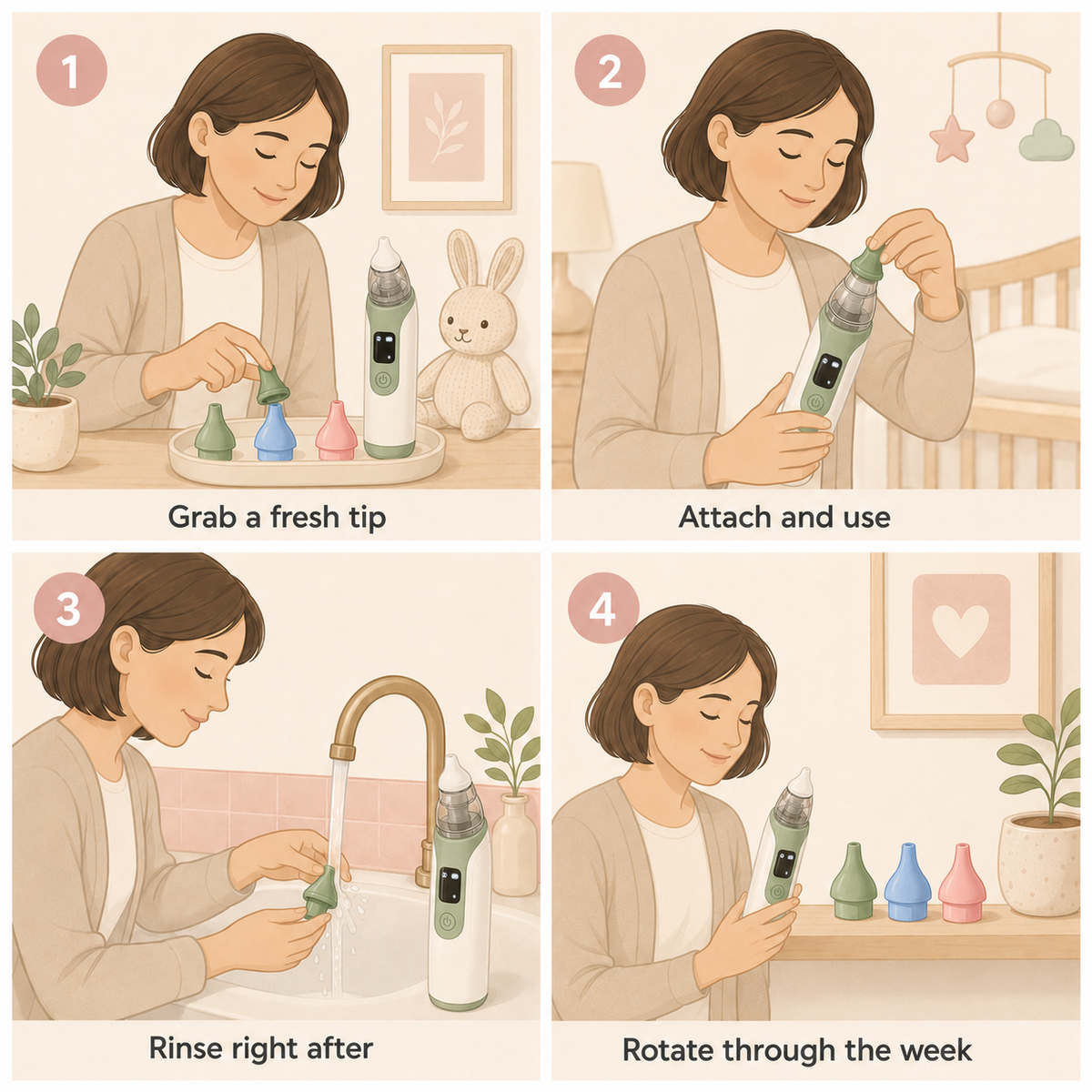 Olivia Electric Nasal Aspirator Heads