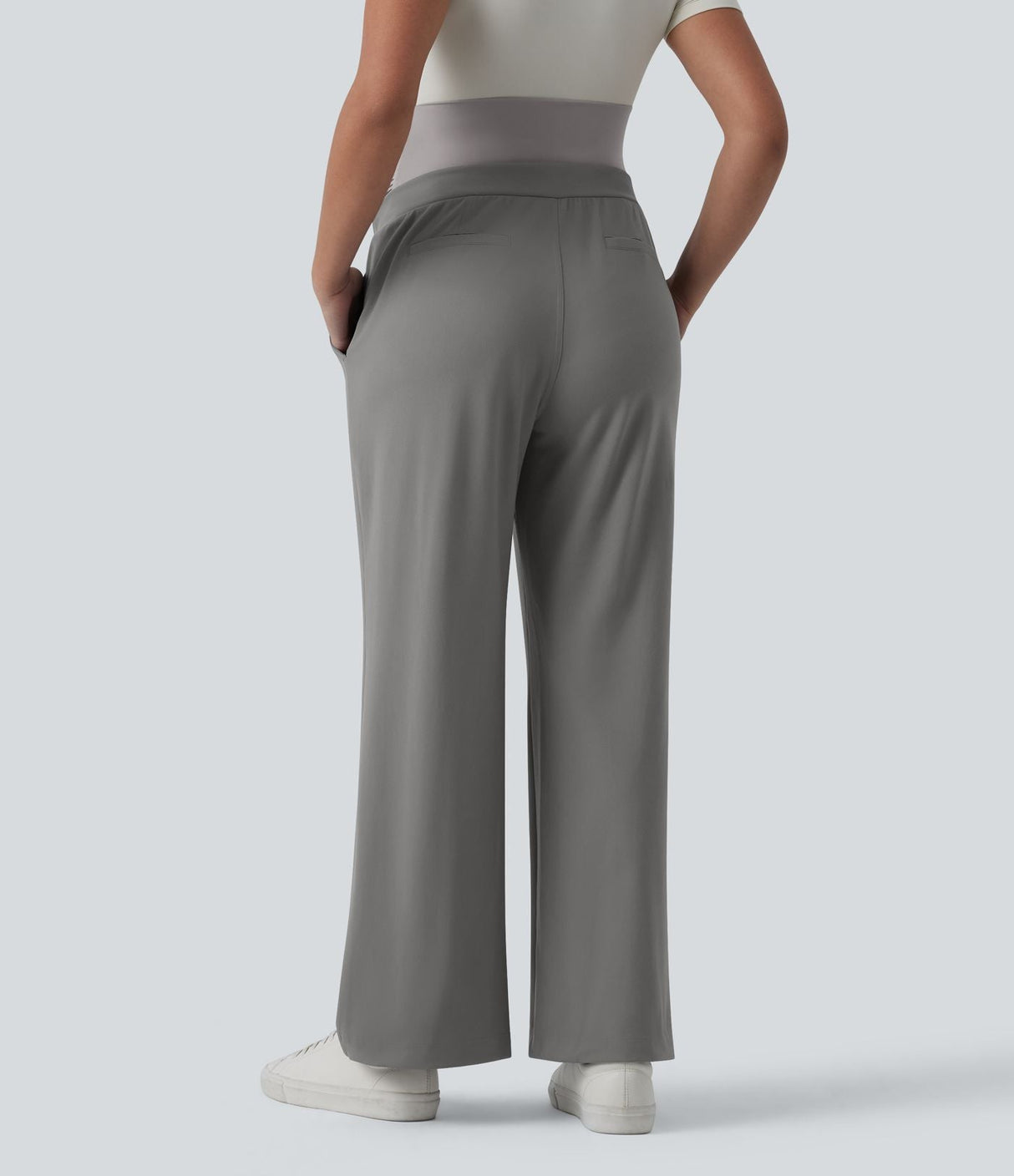 Super High Waisted Straight Leg Work Maternity Pants