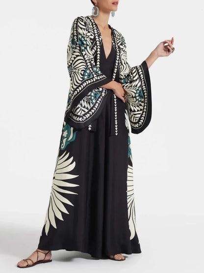 Floral Waterfall Maxi Dress