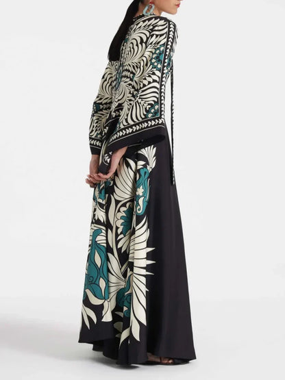 Floral Waterfall Maxi Dress