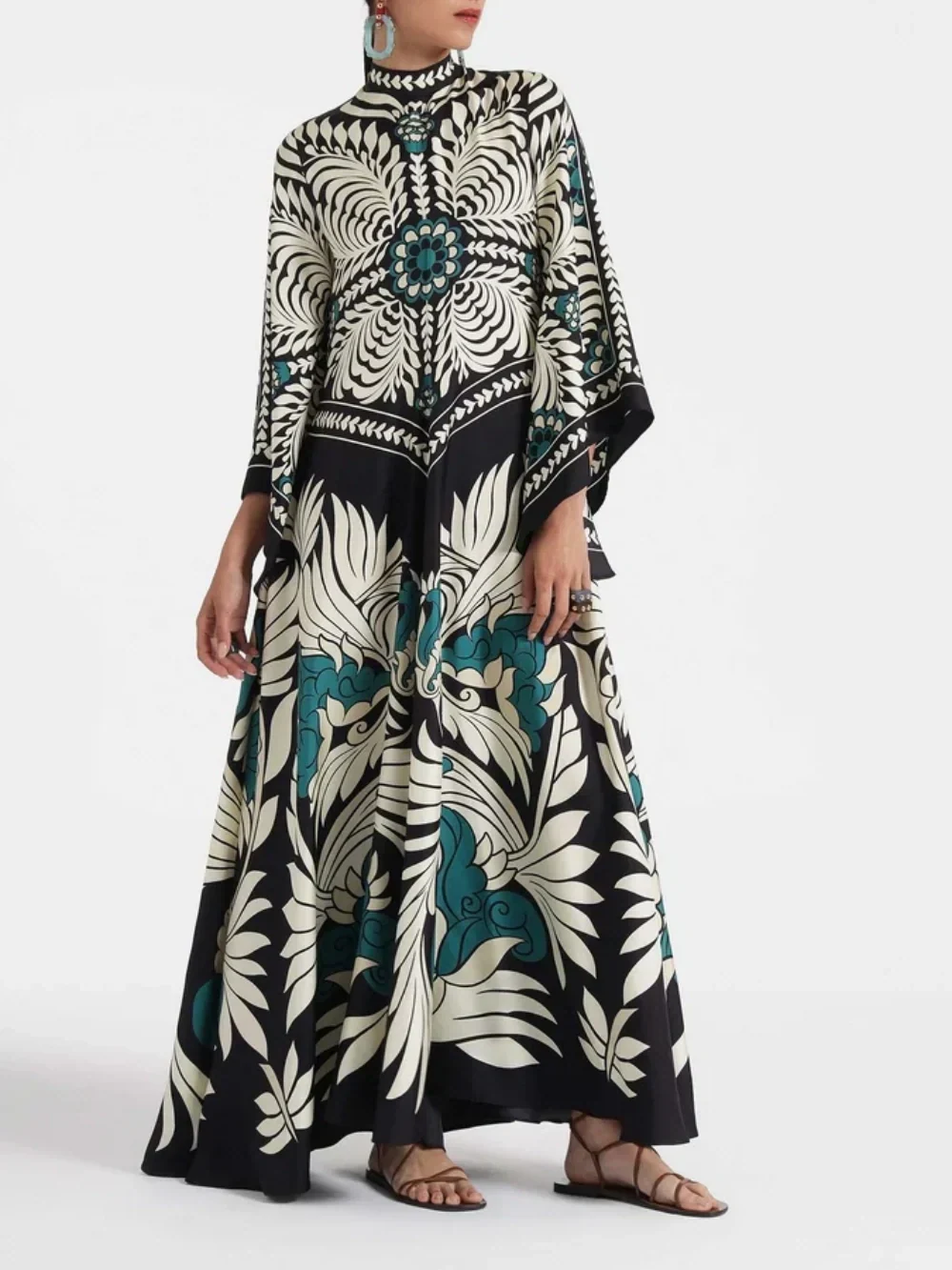 Floral Waterfall Maxi Dress