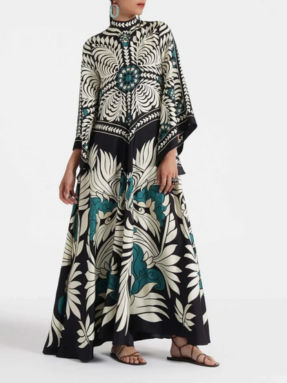 Floral Waterfall Maxi Dress
