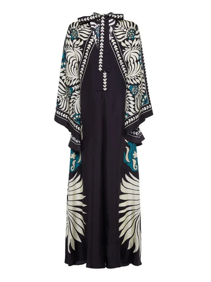 Floral Waterfall Maxi Dress