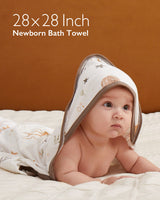 Sophia Newborn Hooded Towel Ultra Soft Absorbent Baby Towel Set