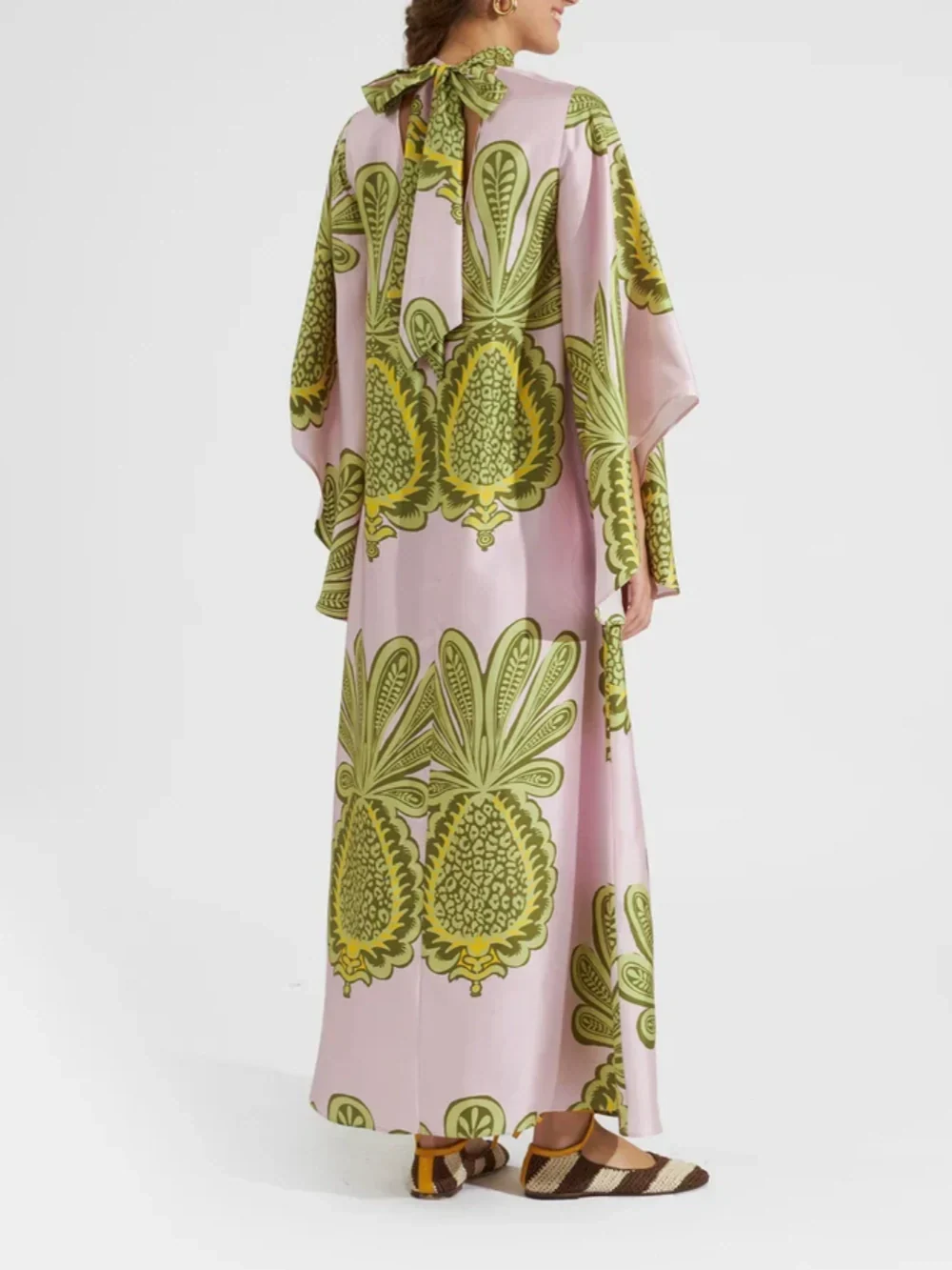 Pineapple Print Maxi Dress