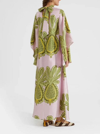 Pineapple Print Maxi Dress