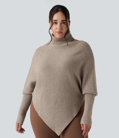 Plus Size High Neck Sweater
