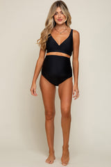 Kora Black High Waist Maternity Bikini Set