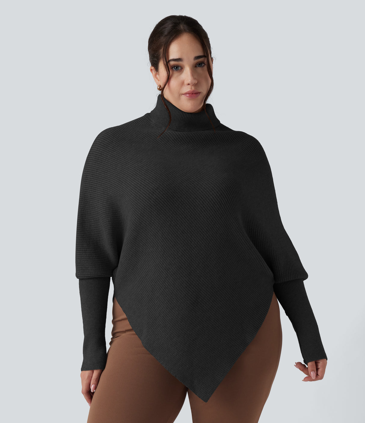 Plus Size High Neck Sweater