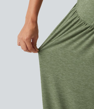 Built-In-Bra Wide Leg Maternity Slip Jumpsuit with Pockets