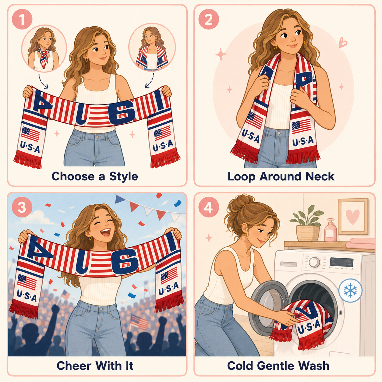 One scarf,styled