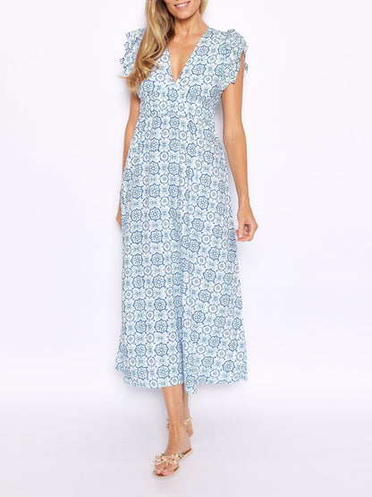 Medallion Print Maxi Dress