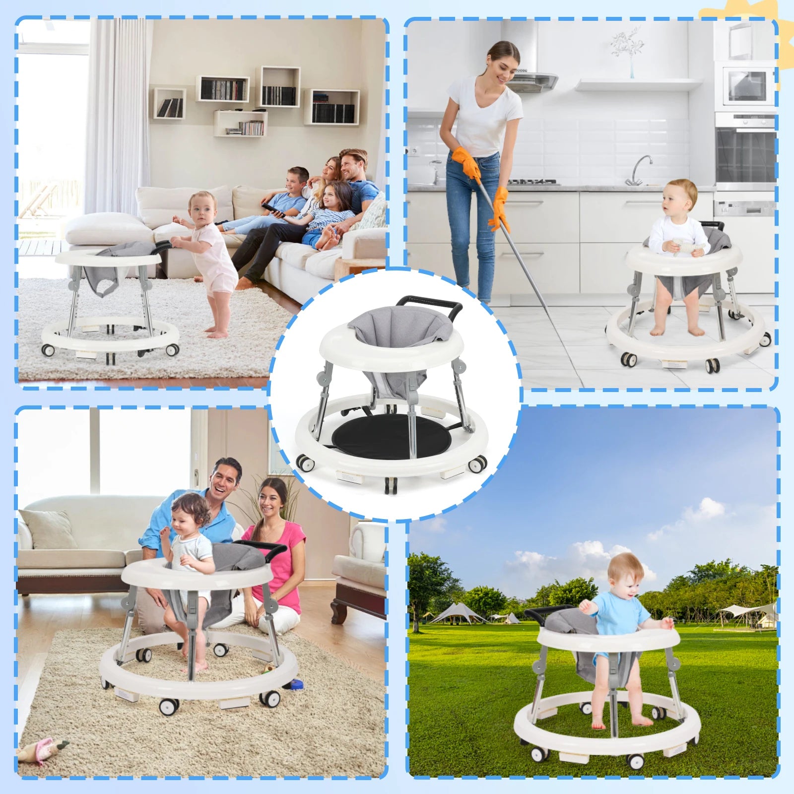 Wilma Foldable Adjustable Baby Walker