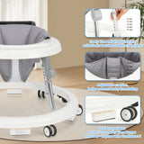 NuriBloom Wilma Baby Walker – Foldable Adjustable Infant Walker with Activity Tray
