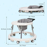 NuriBloom Wilma Baby Walker – Foldable Adjustable Infant Walker with Activity Tray