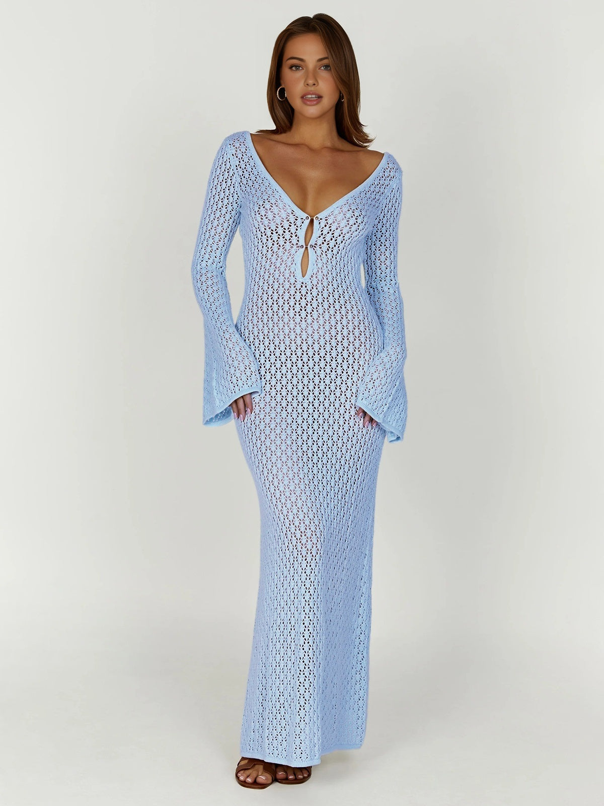 Open-Back Beach Maxi Dress