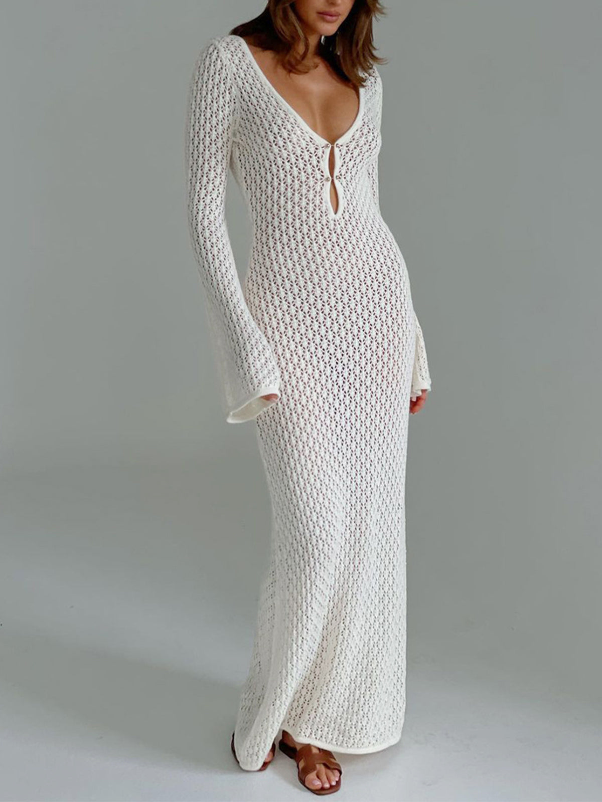 Open-Back Beach Maxi Dress