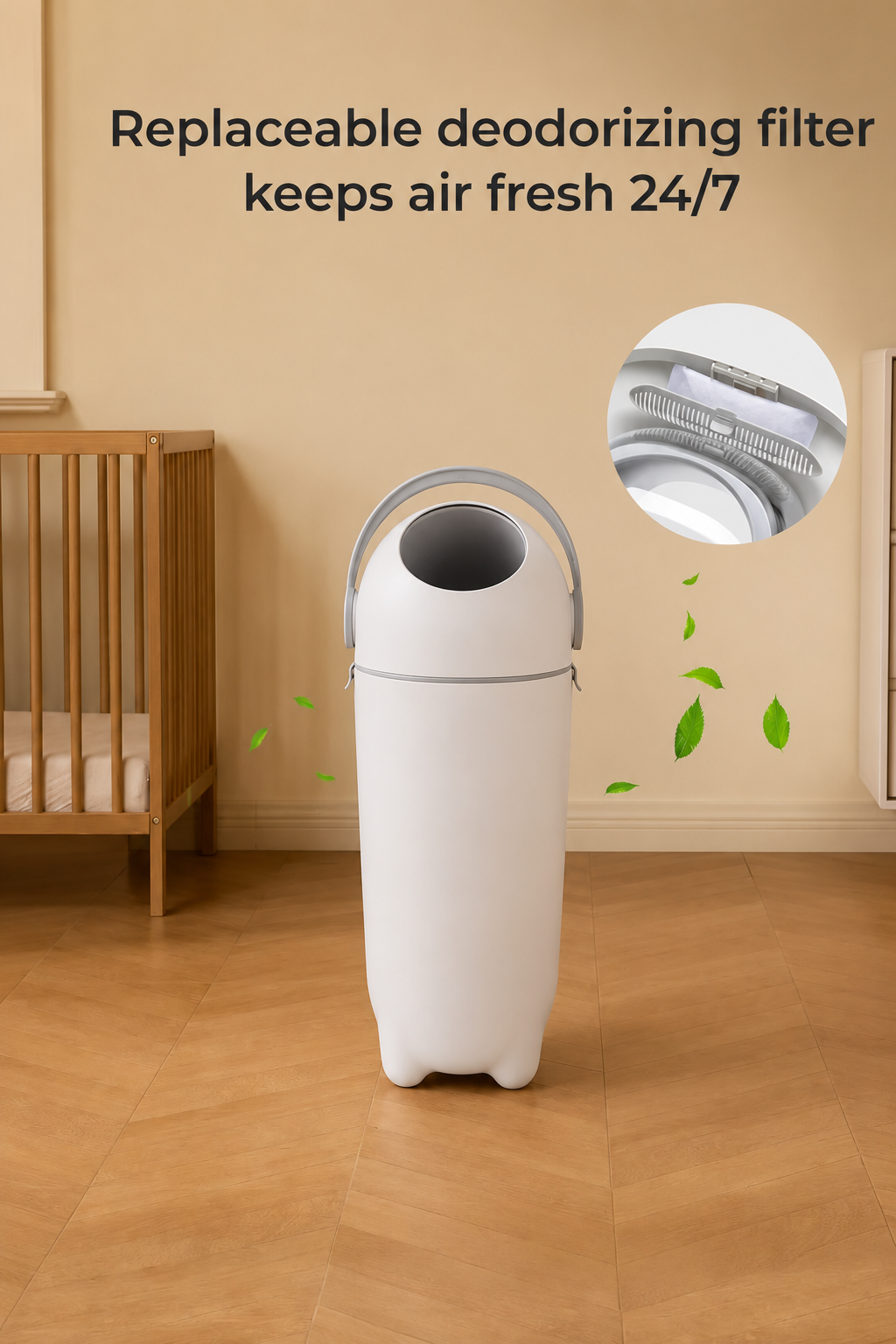 Sophia Triple Seal Odorless Diaper Pail Bin