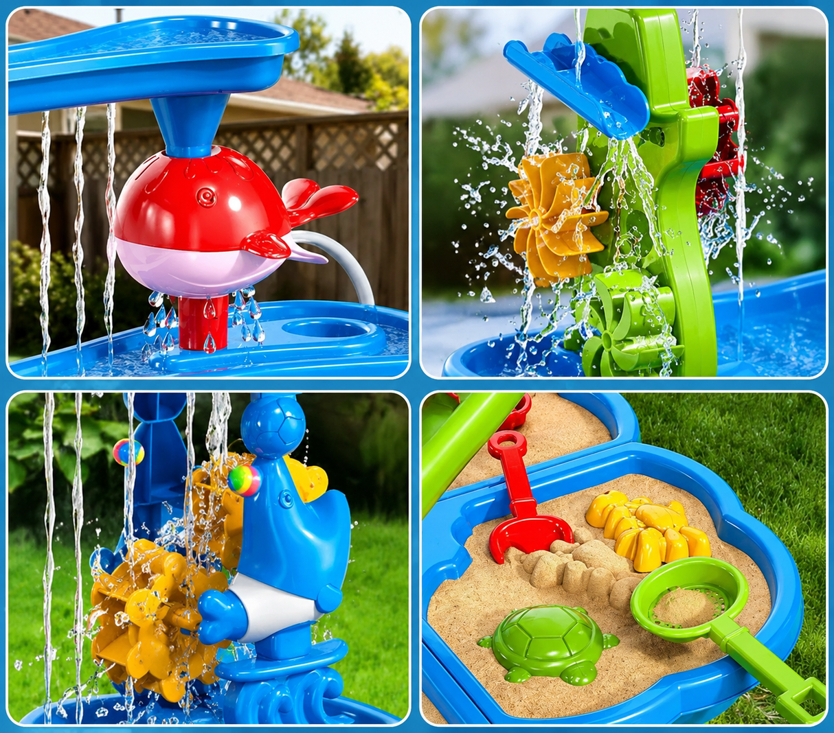 NuriBloom Splash Water Table Outdoor Water Play Set for Kids
