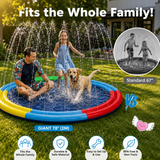 NuriBloom Splash Pad Water Play Sprinkler Mat for Kids and Dogs
